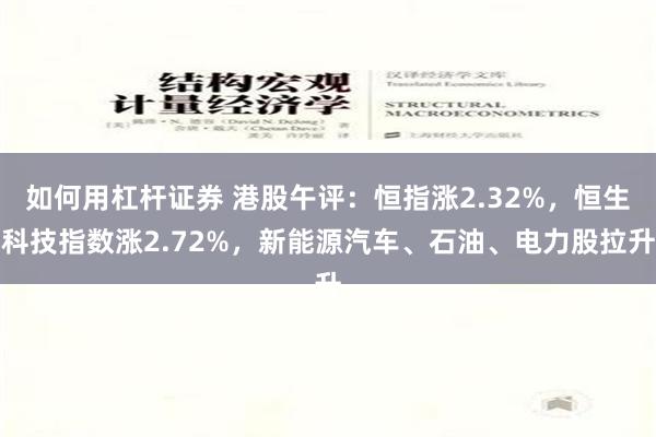 如何用杠杆证券 港股午评：恒指涨2.32%，恒生科技指数涨2.72%，新能源汽车、石油、电力股拉升