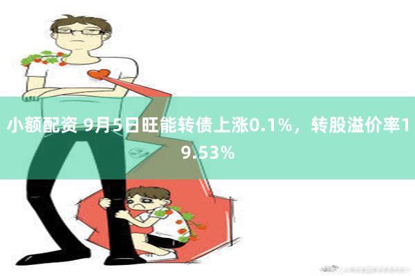 小额配资 9月5日旺能转债上涨0.1%，转股溢价率19.53%