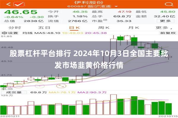 股票杠杆平台排行 2024年10月3日全国主要批发市场韭黄价格行情