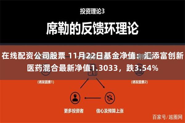 在线配资公司股票 11月22日基金净值：汇添富创新医药混合最新净值1.3033，跌3.54%