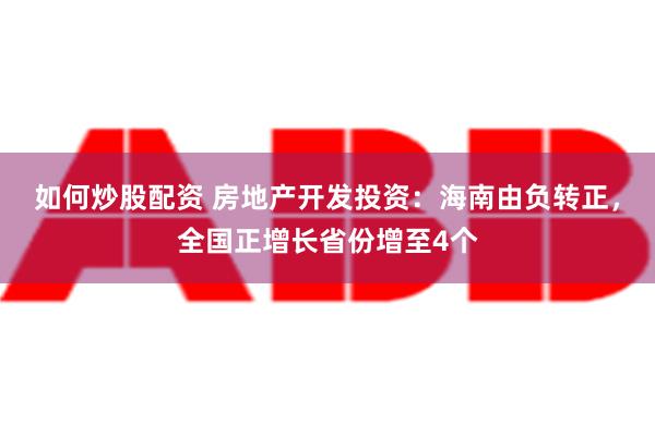 如何炒股配资 房地产开发投资：海南由负转正，全国正增长省份增至4个